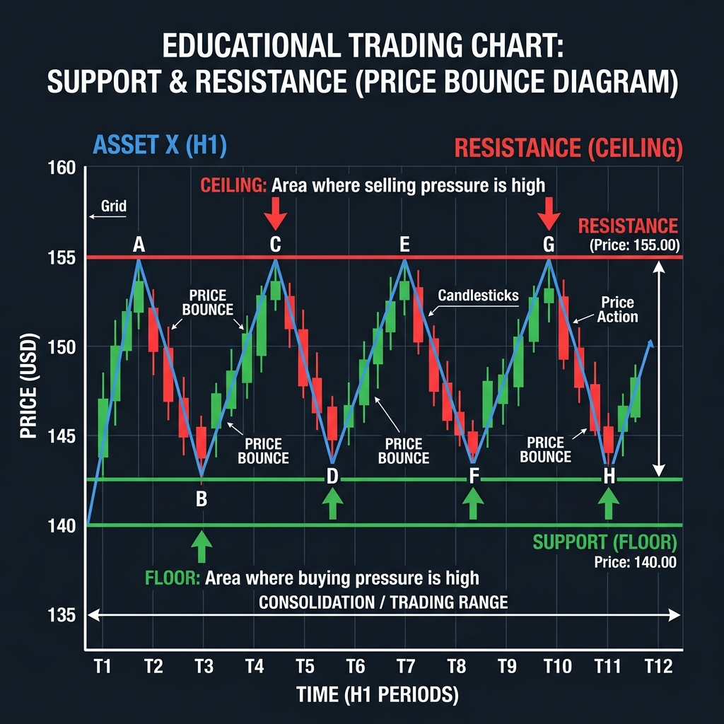 Support and Resistance Diagram