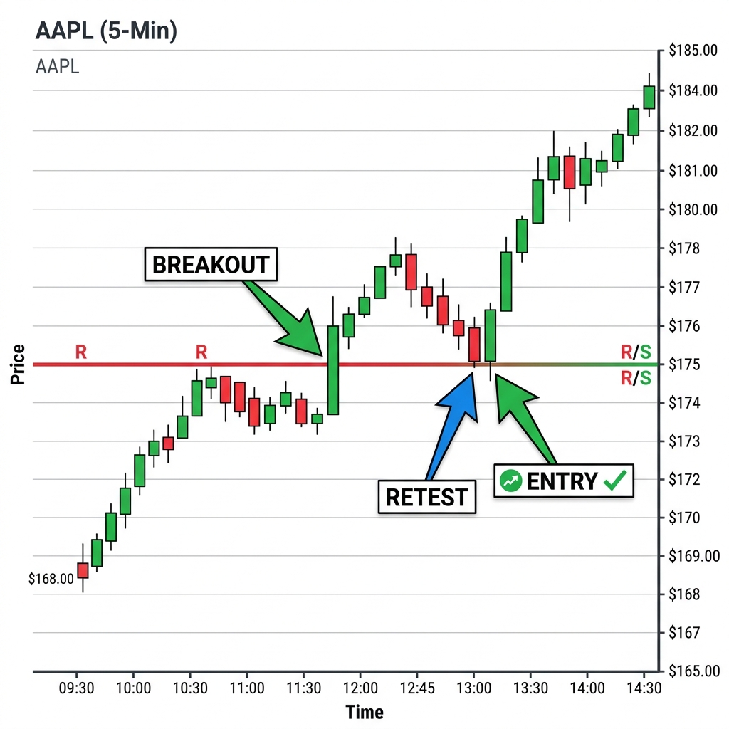 Breakout and Retest Diagram
